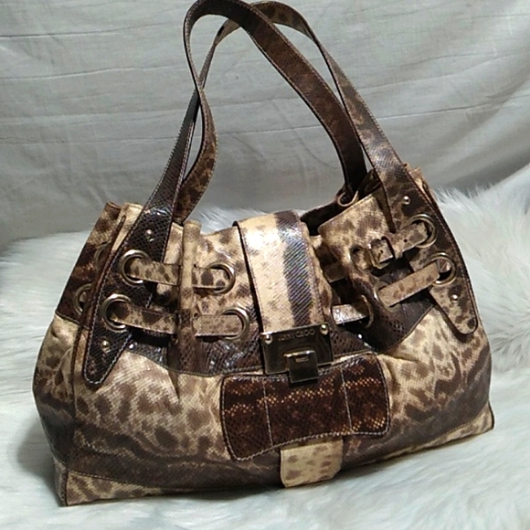 Jimmy Choo Handbags - LAST SALE! Authentic Jimmy Choo Ramona Snake Skin Print Shoulder Bag Gently Used